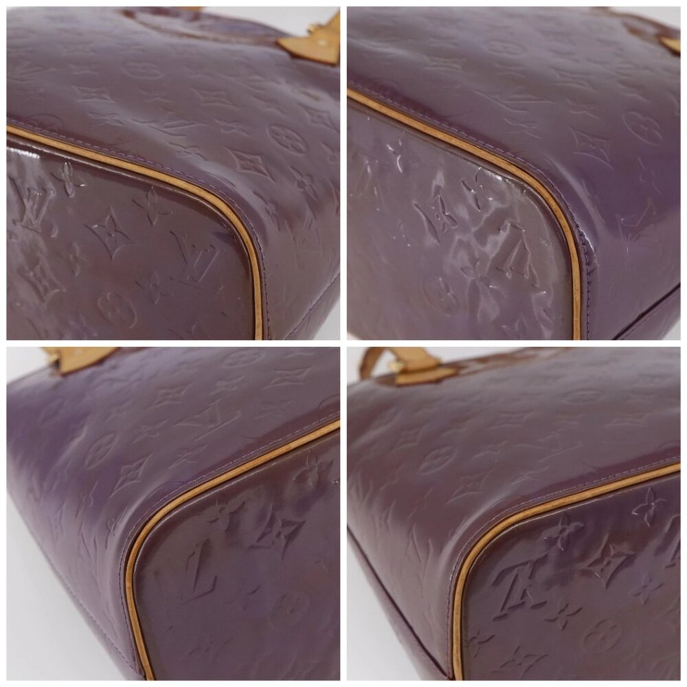 LOUIS VUITTON Monogram Vernis Houston Hand Bag Purple Viole M91093 Auth 152339 - Picture 15 of 16